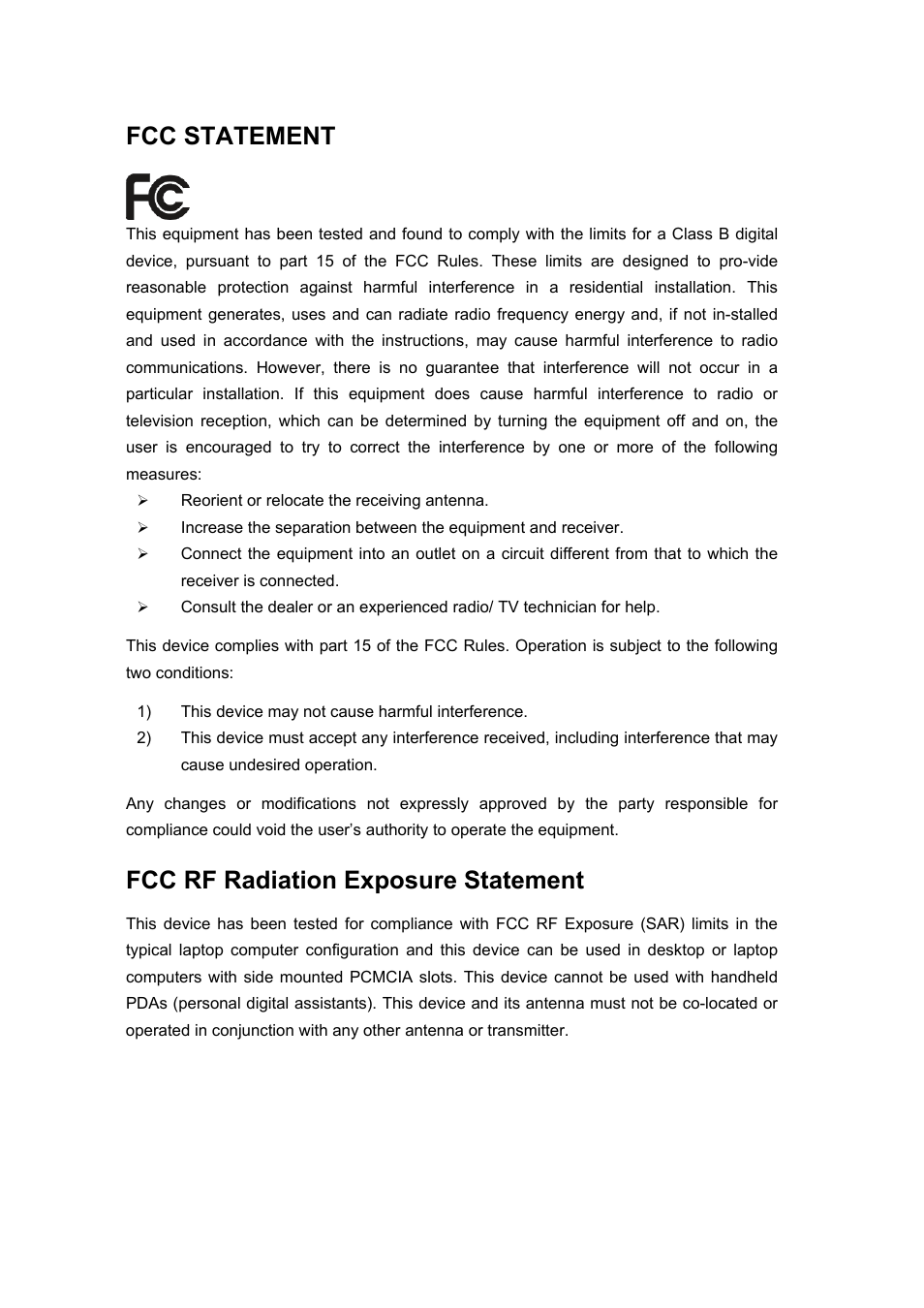 Fcc statement, Fcc rf radiation exposure statement | TP-Link High-Power Wireless USB Adapter TL-WN422G User Manual | Page 3 / 43