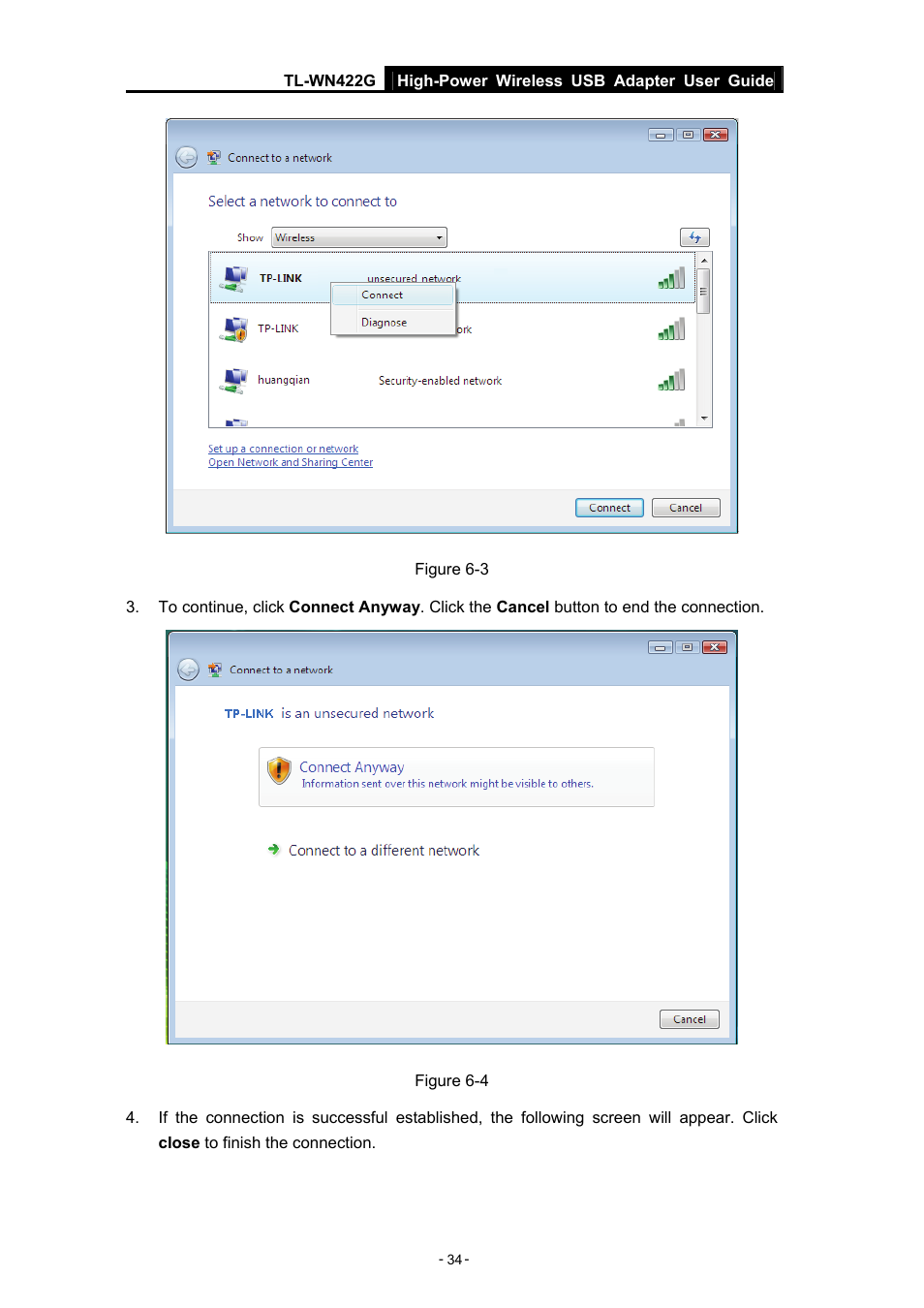 TP-Link High-Power Wireless USB Adapter TL-WN422G User Manual | Page 39 / 43