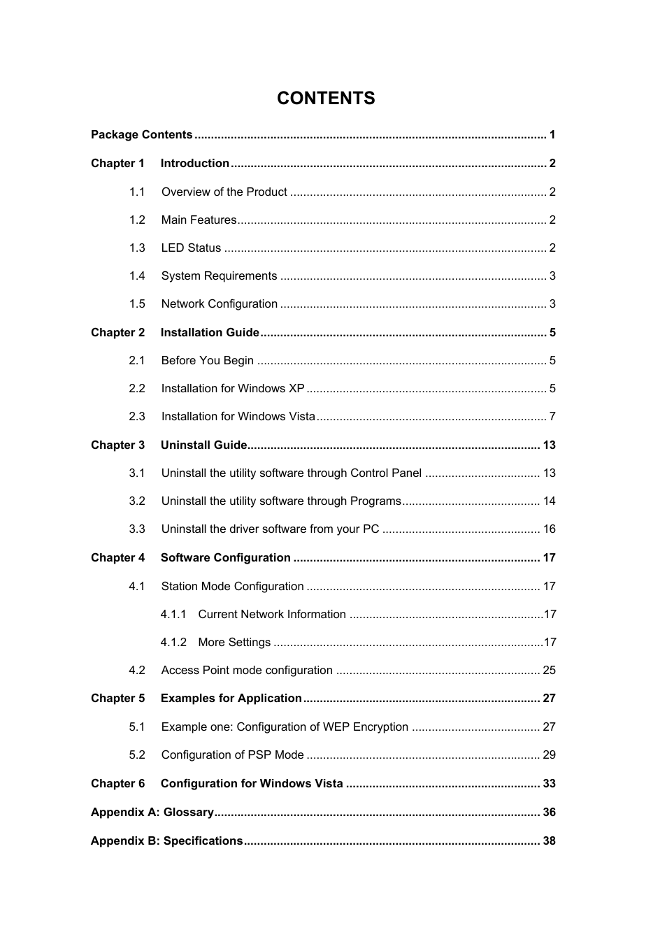 TP-Link High-Power Wireless USB Adapter TL-WN422G User Manual | Page 5 / 43