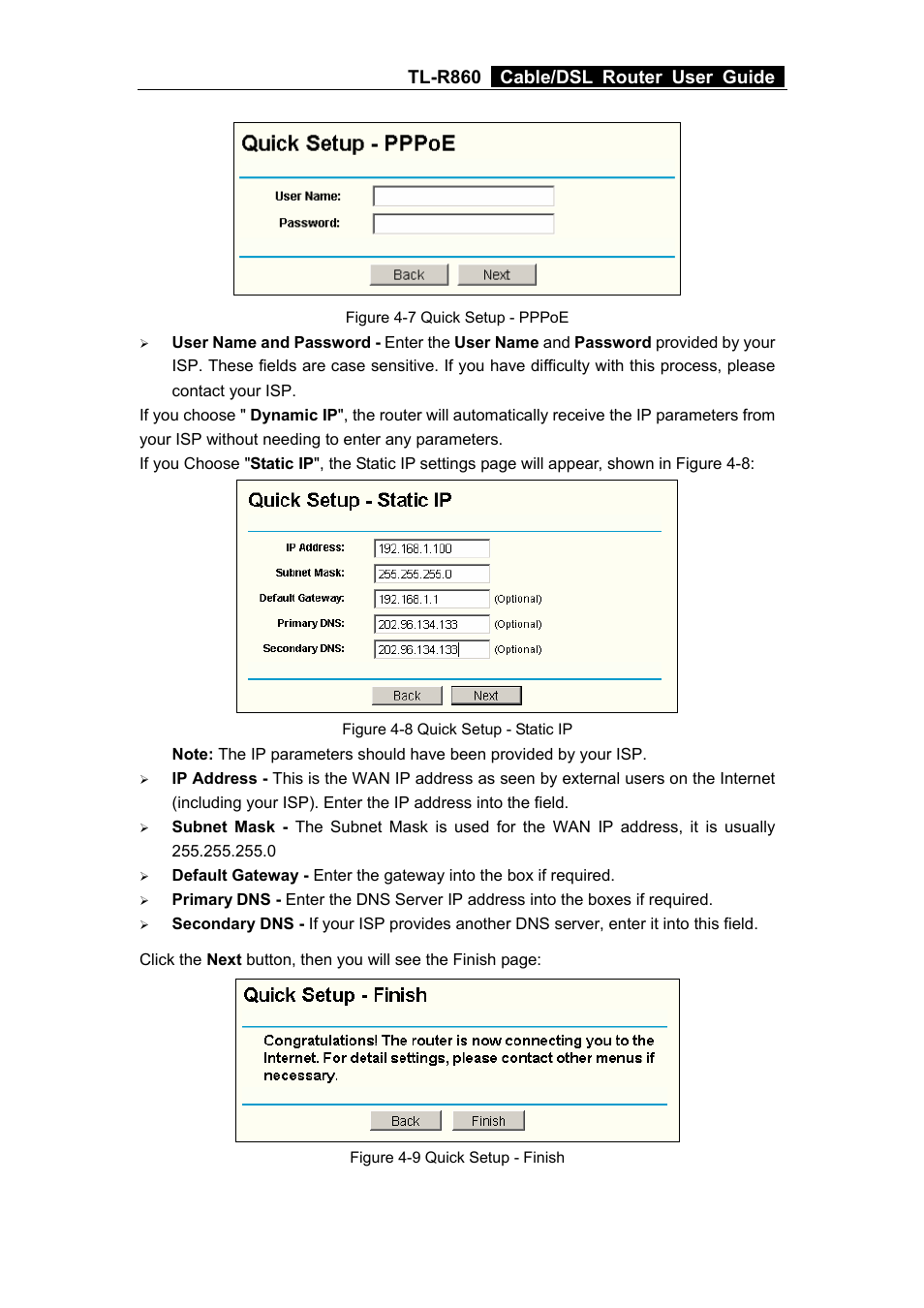 Tl-r860 cable/dsl router user guide | TP-Link TL-R860 User Manual | Page 16 / 65