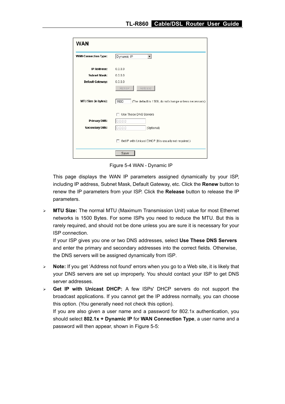 Tl-r860 cable/dsl router user guide | TP-Link TL-R860 User Manual | Page 21 / 65