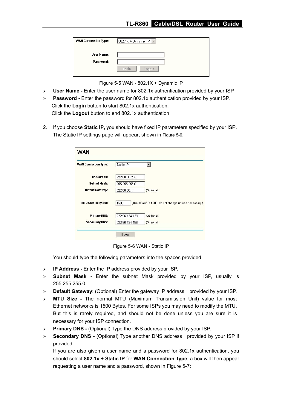 Tl-r860 cable/dsl router user guide | TP-Link TL-R860 User Manual | Page 22 / 65