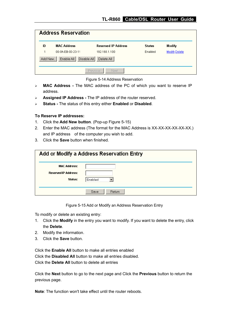 Tl-r860 cable/dsl router user guide | TP-Link TL-R860 User Manual | Page 28 / 65