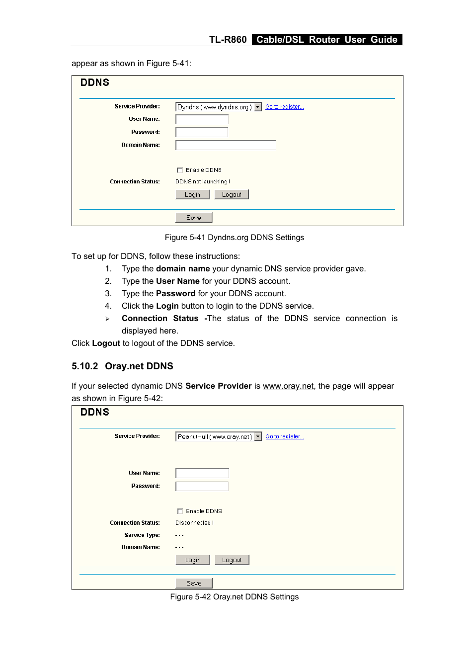 2 oray.net ddns | TP-Link TL-R860 User Manual | Page 47 / 65