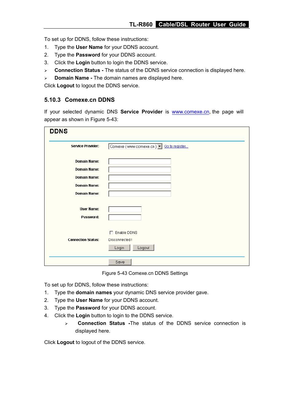 3 comexe.cn ddns | TP-Link TL-R860 User Manual | Page 48 / 65