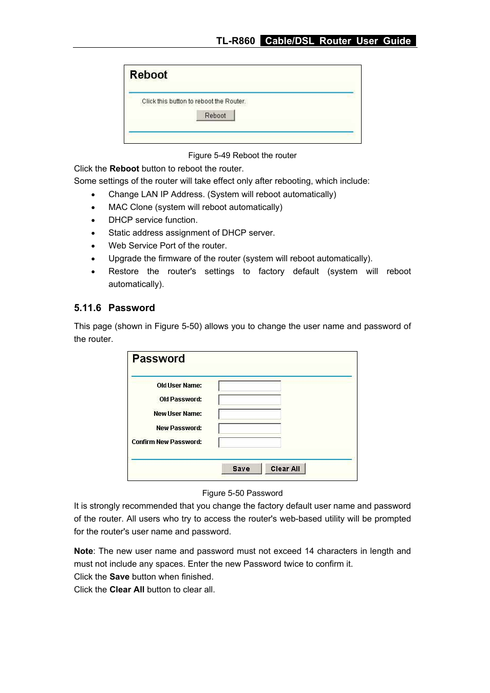 6 password | TP-Link TL-R860 User Manual | Page 52 / 65