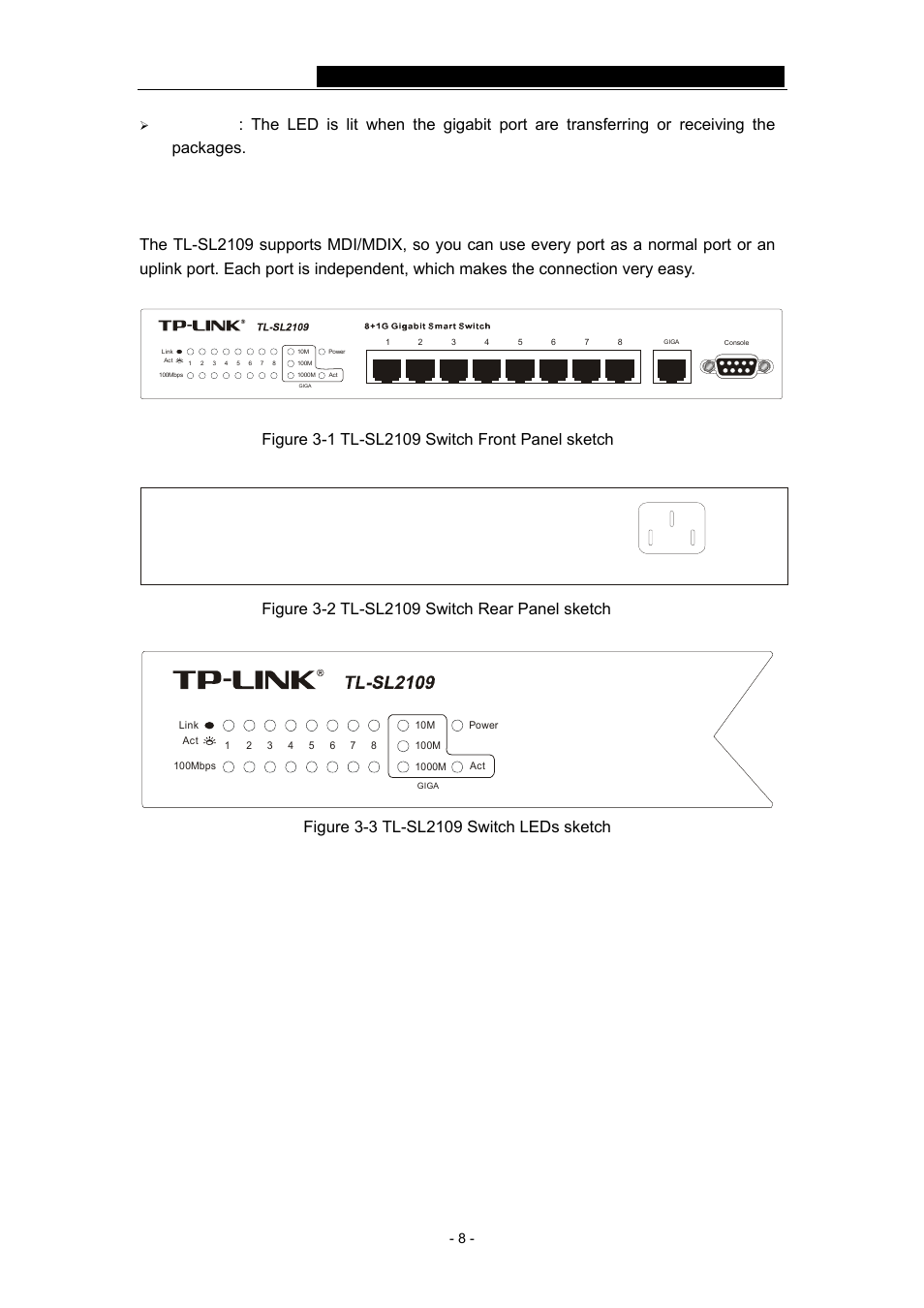 3 connection | TP-Link TL-SL2109 User Manual | Page 11 / 30