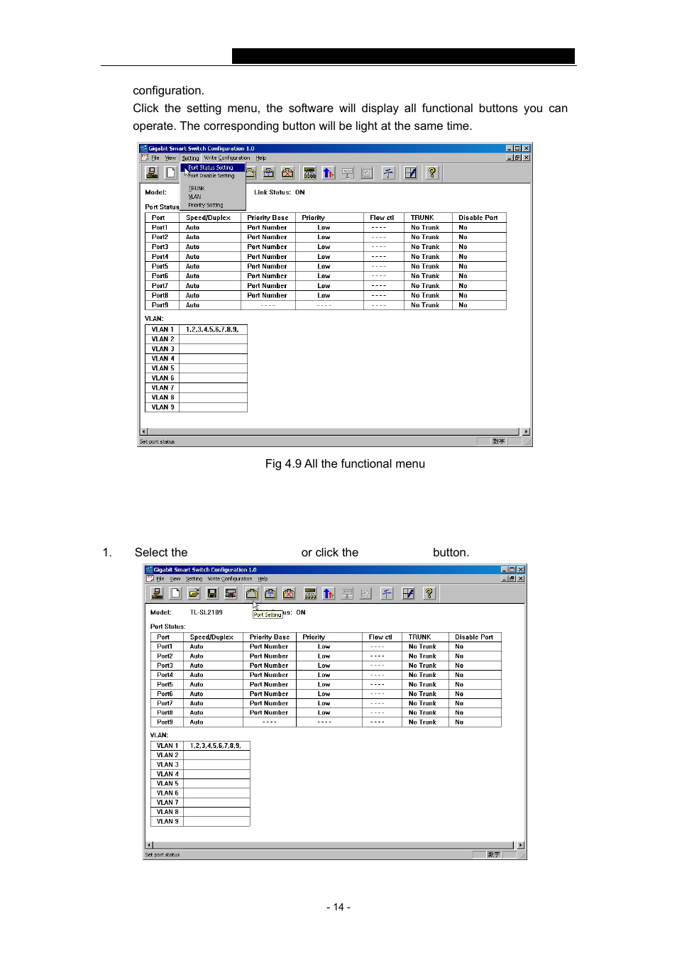 3 port configuration | TP-Link TL-SL2109 User Manual | Page 17 / 30