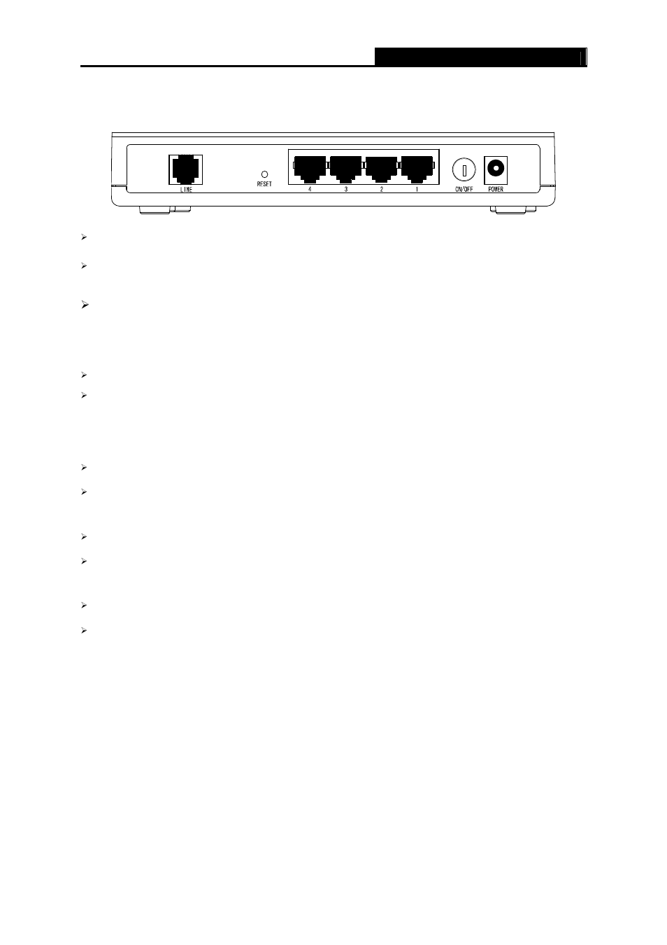 3 the rear panel, 4 environment requirements, 5 hardware installation procedures | The rear panel, Environment requirements, Hardware installation procedures | TP-Link TD-8840 User Manual | Page 12 / 63