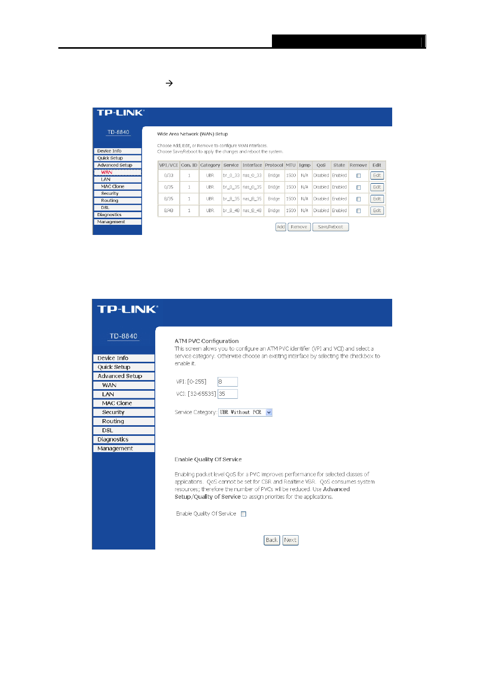 1 wan | TP-Link TD-8840 User Manual | Page 28 / 63