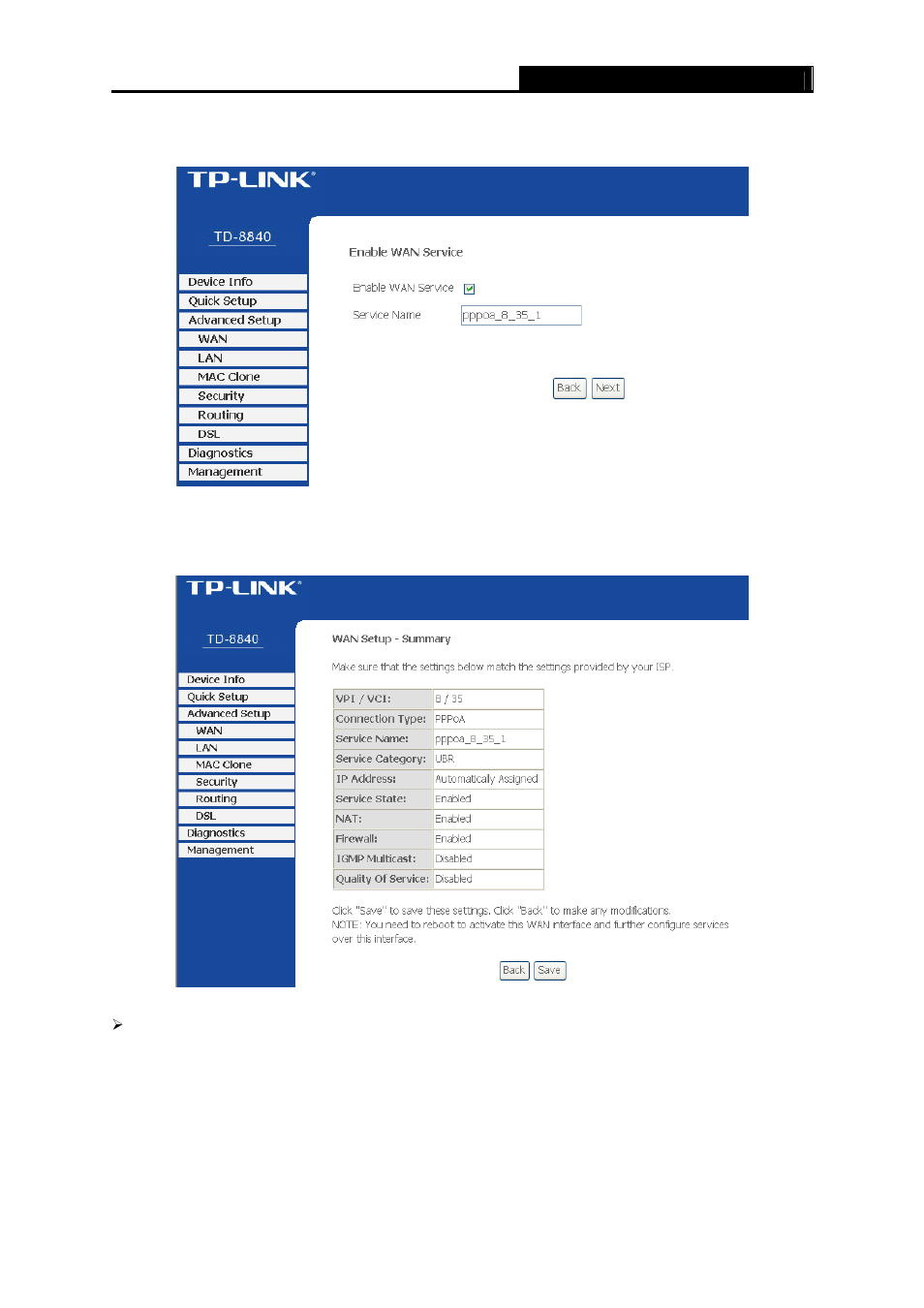 TP-Link TD-8840 User Manual | Page 31 / 63