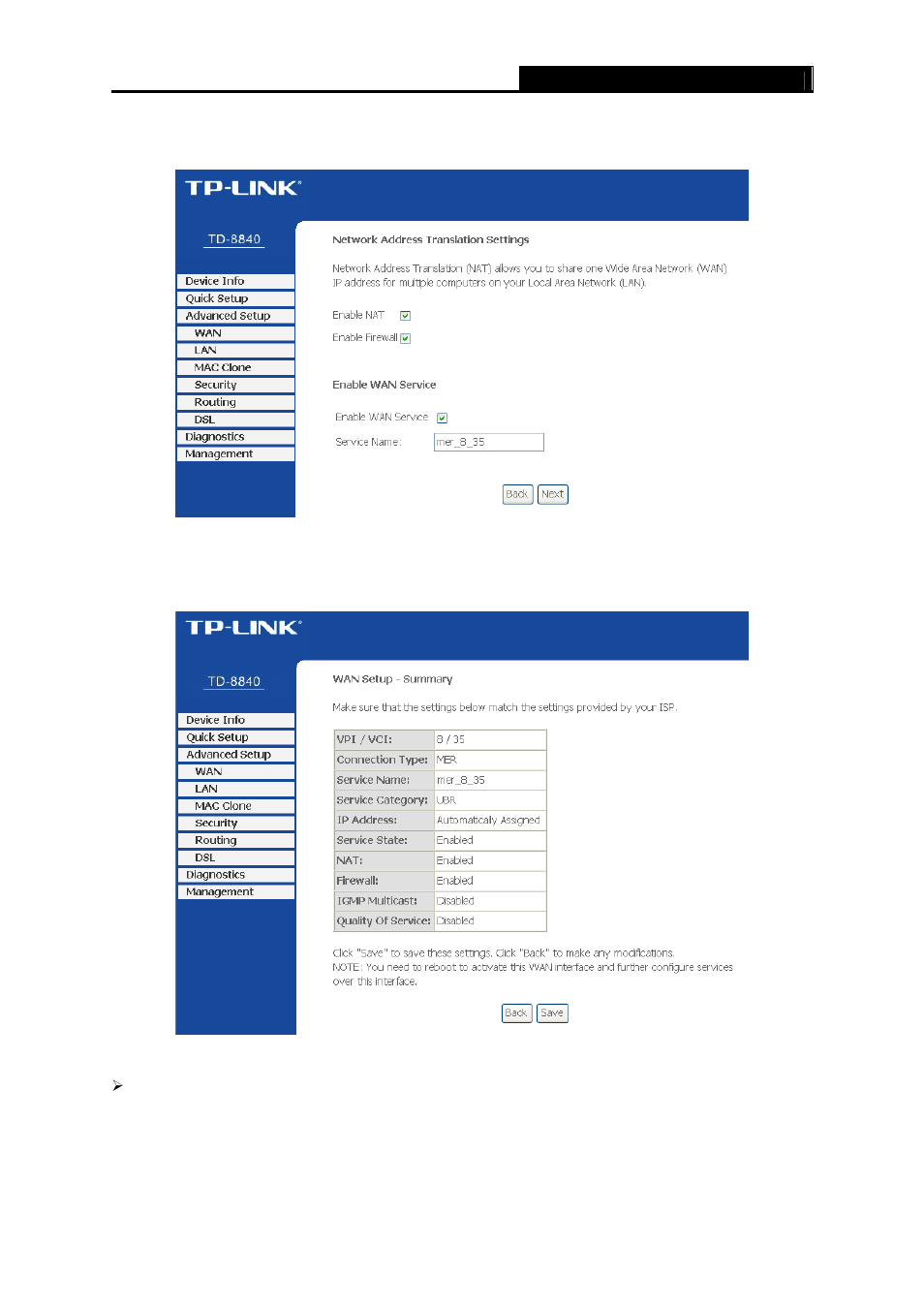 TP-Link TD-8840 User Manual | Page 35 / 63