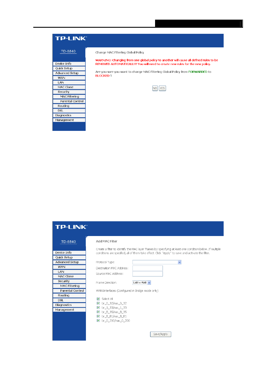 TP-Link TD-8840 User Manual | Page 44 / 63