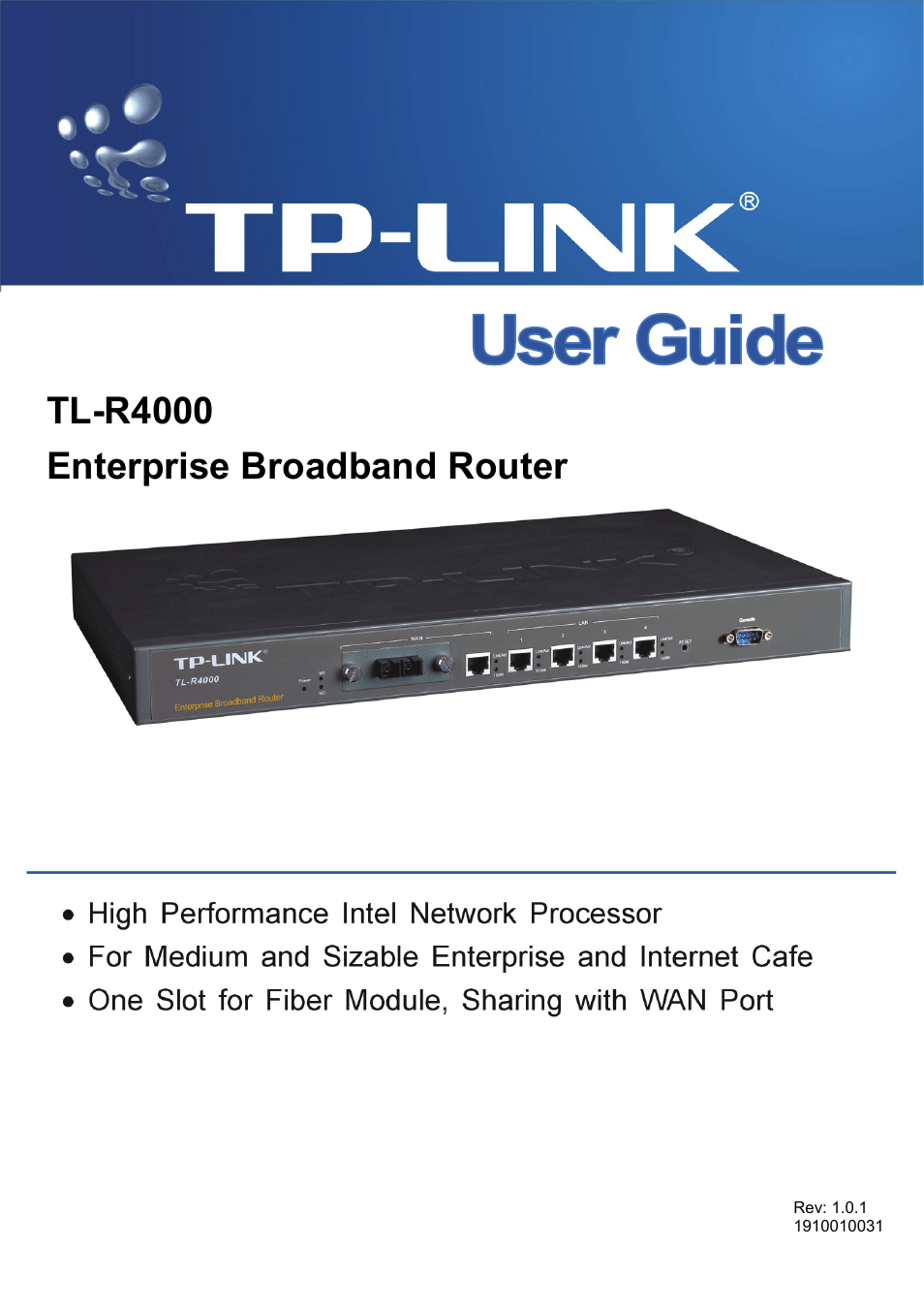 TP-Link TL-R4000 User Manual | 65 pages