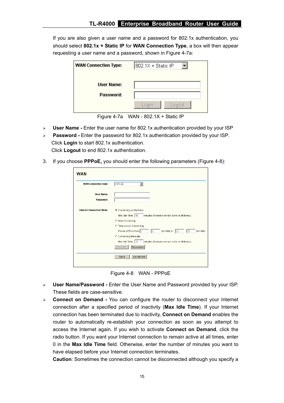 Tl-r4000 enterprise broadband router user guide | TP-Link TL-R4000 User Manual | Page 21 / 65