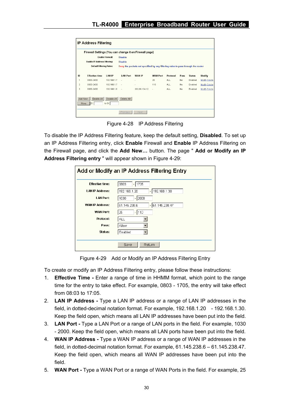 TP-Link TL-R4000 User Manual | Page 36 / 65