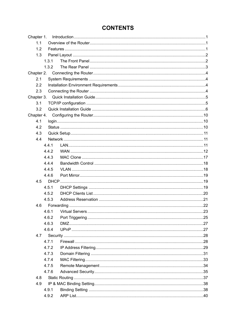 TP-Link TL-R4000 User Manual | Page 5 / 65