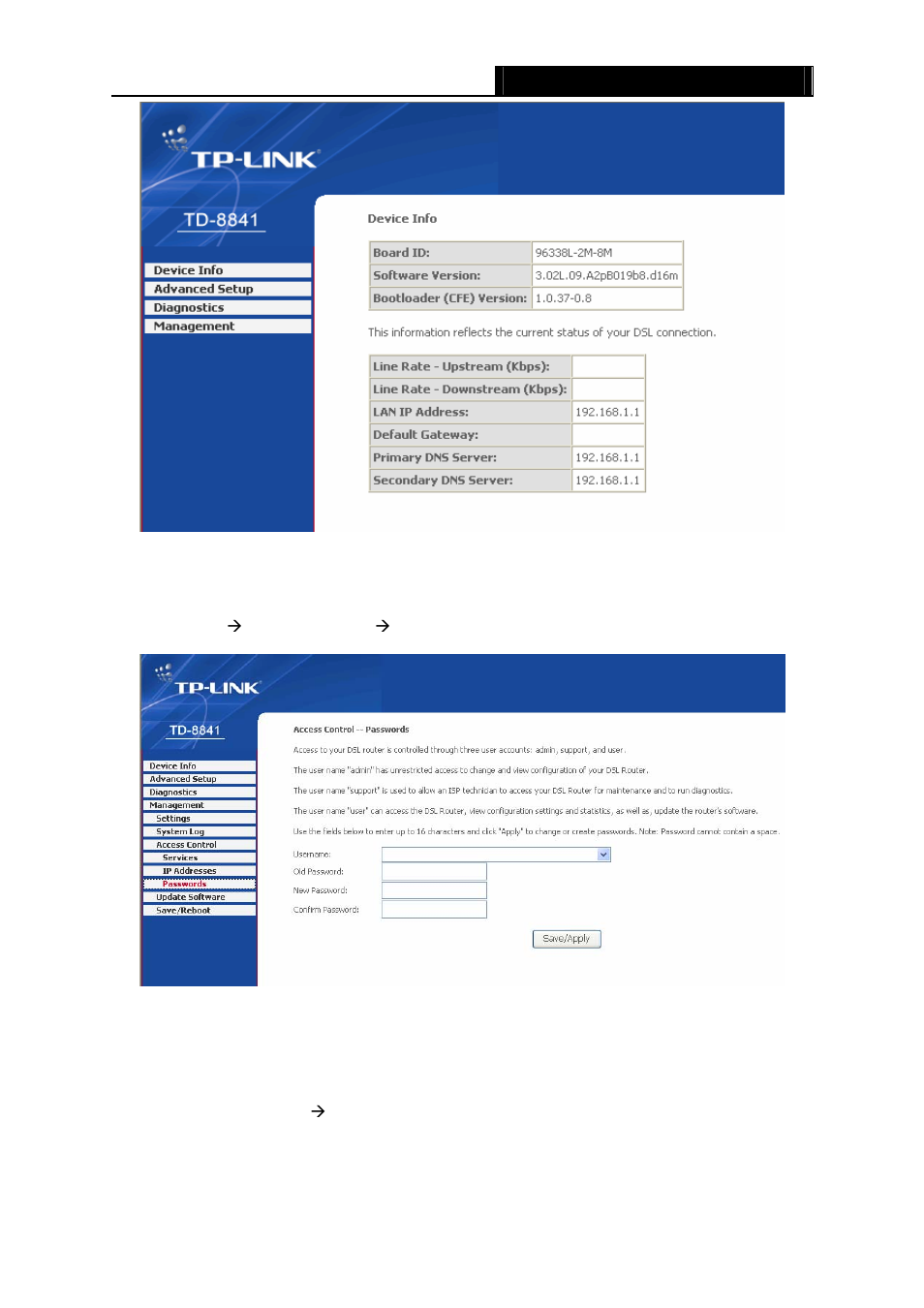 3 web setup | TP-Link TD-8841 User Manual | Page 12 / 36