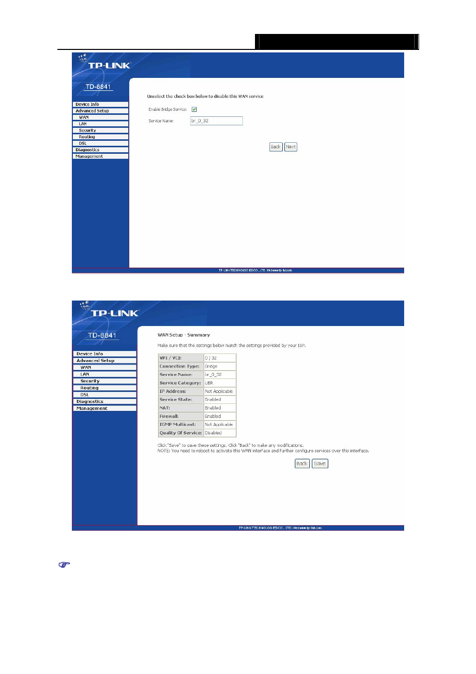 TP-Link TD-8841 User Manual | Page 21 / 36