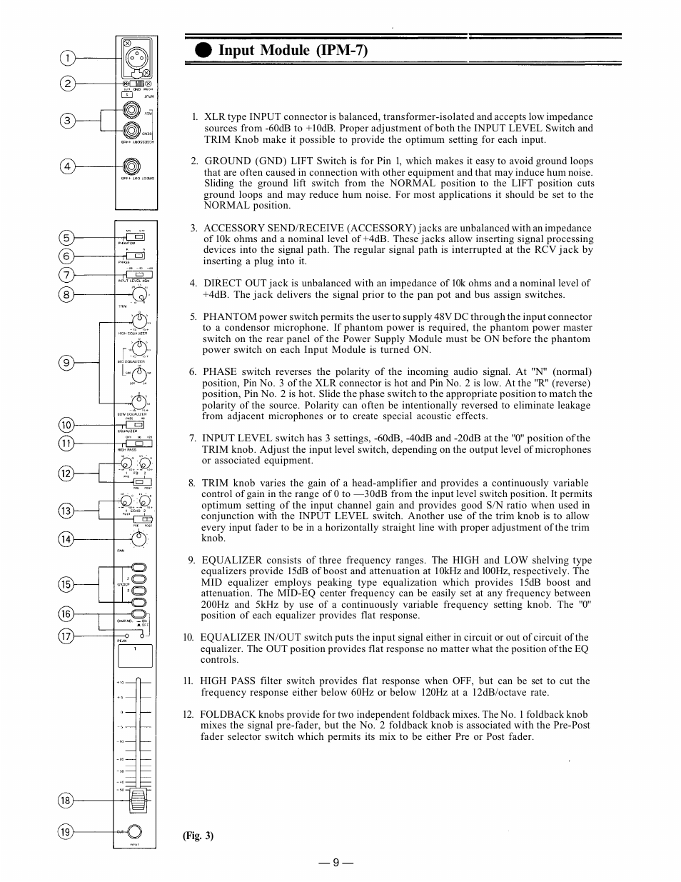Input module (ipm-7) | TP-Link RX-7-248 User Manual | Page 10 / 44