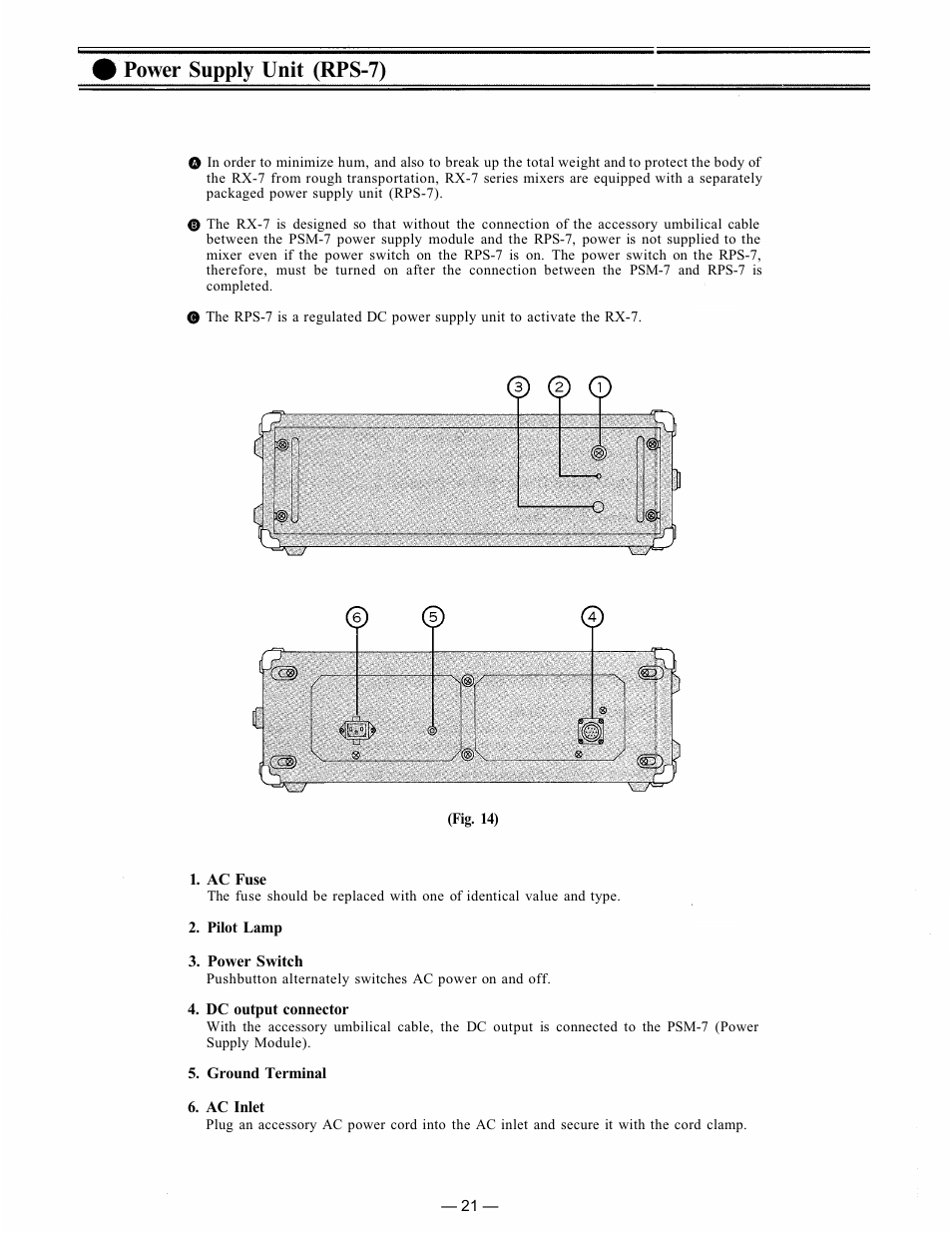 Power supply unit (rps-7) | TP-Link RX-7-248 User Manual | Page 22 / 44