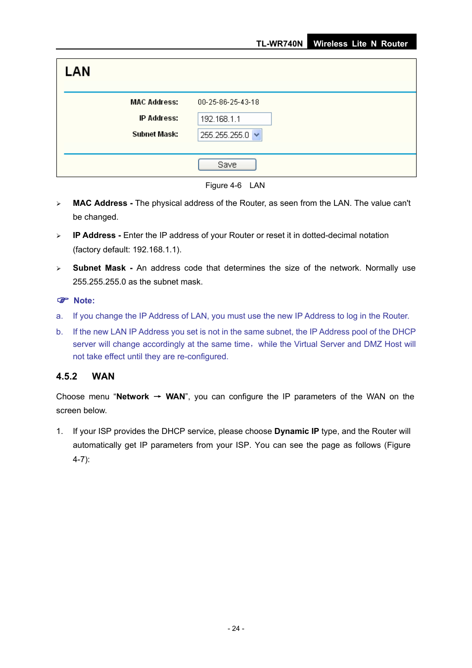 2 wan | TP-Link TL-WR740N User Manual | Page 31 / 109