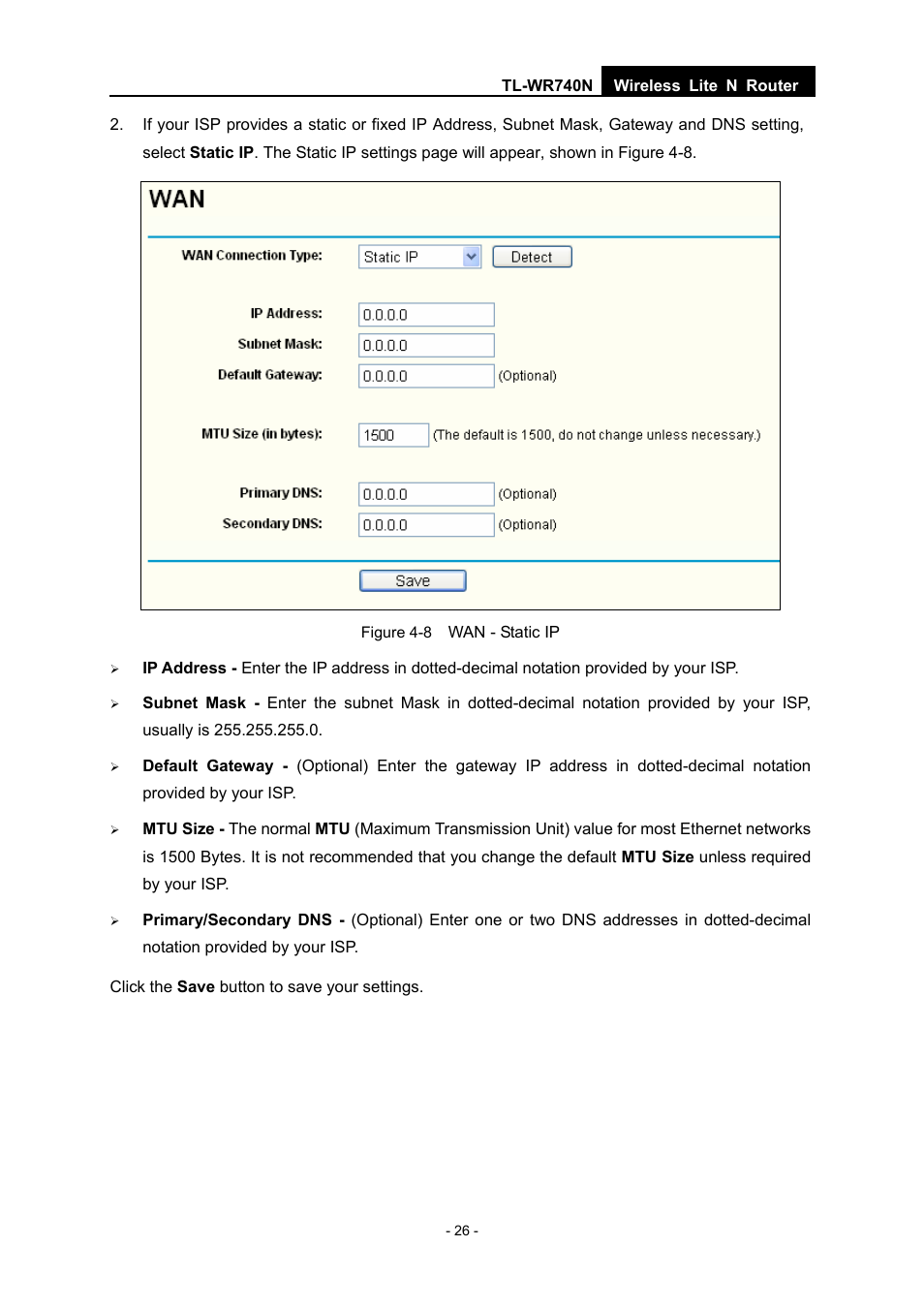 TP-Link TL-WR740N User Manual | Page 33 / 109