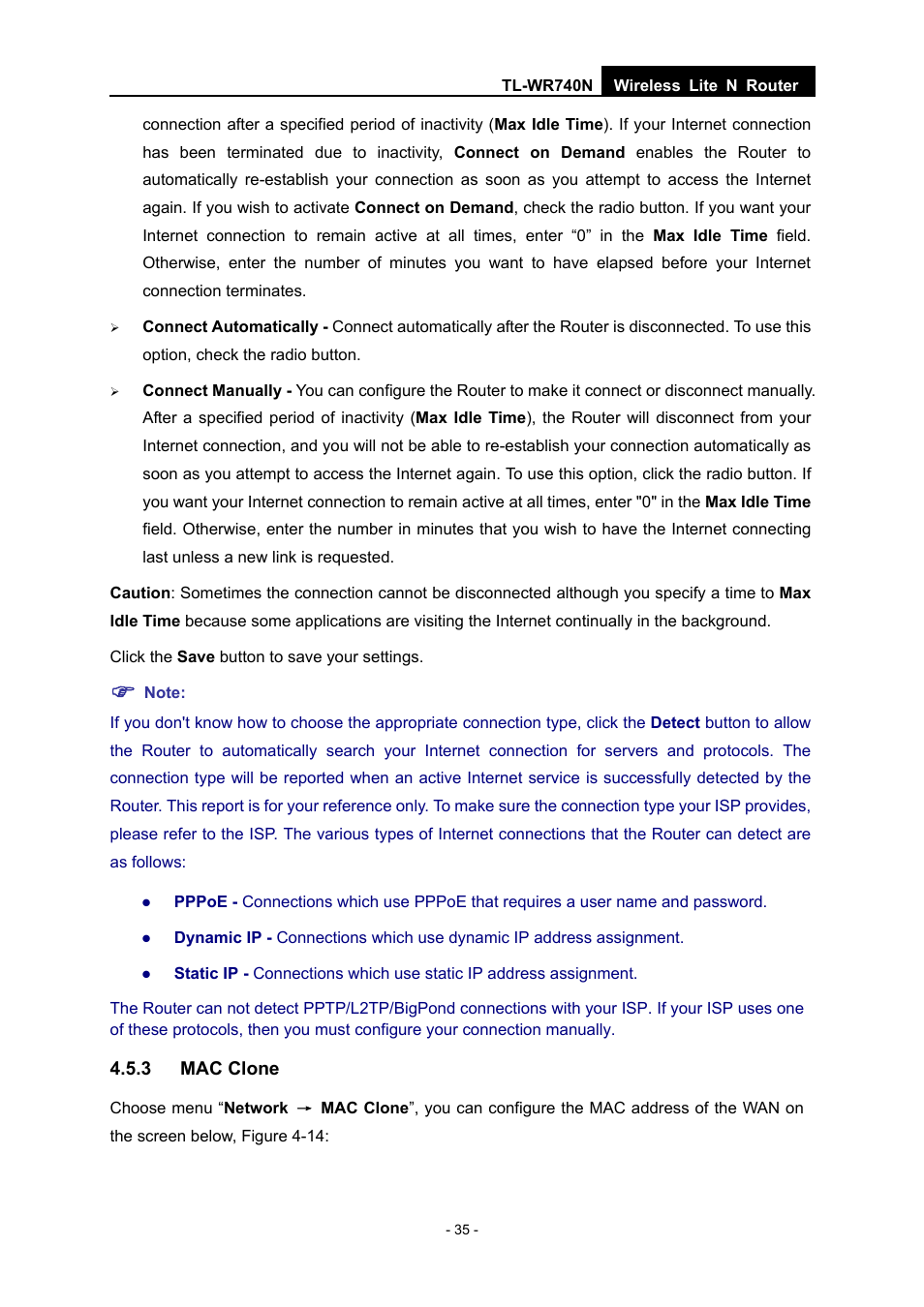 3 mac clone | TP-Link TL-WR740N User Manual | Page 42 / 109