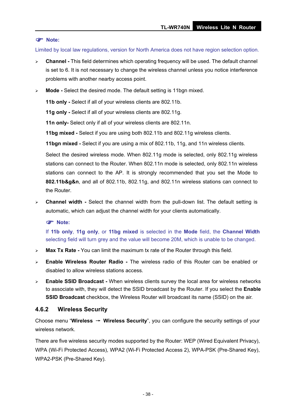 2 wireless security | TP-Link TL-WR740N User Manual | Page 45 / 109