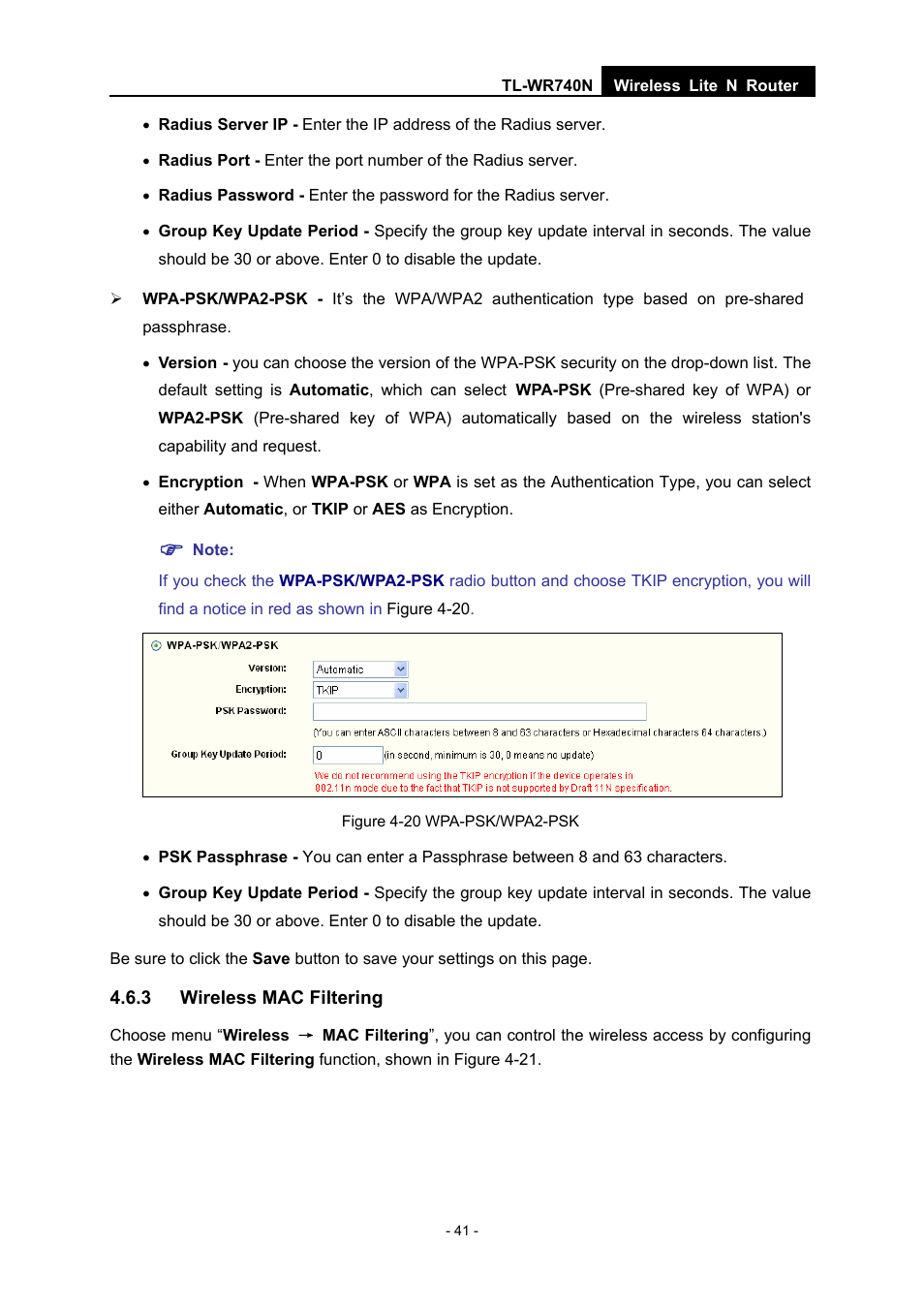 3 wireless mac filtering | TP-Link TL-WR740N User Manual | Page 48 / 109