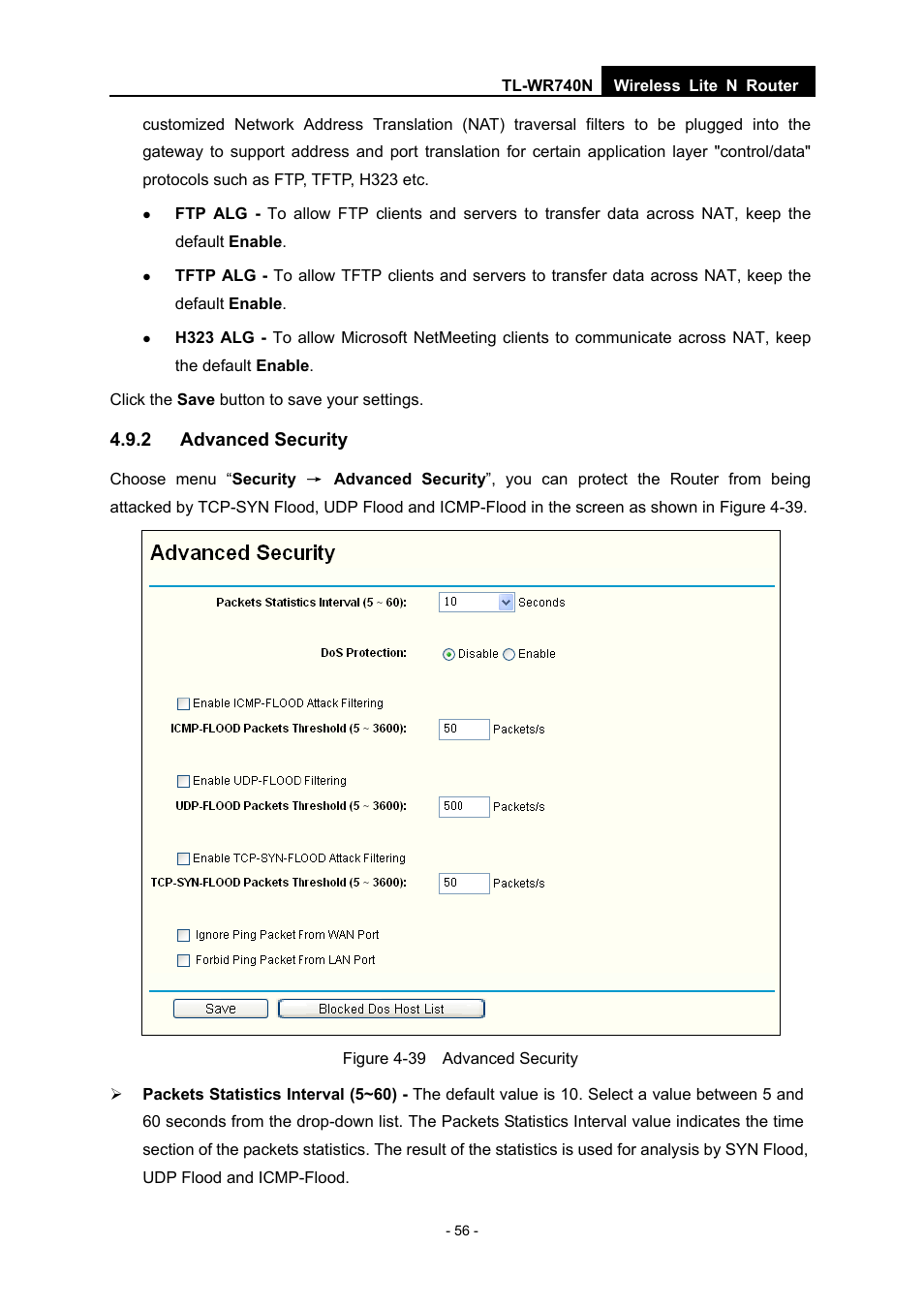 2 advanced security | TP-Link TL-WR740N User Manual | Page 63 / 109