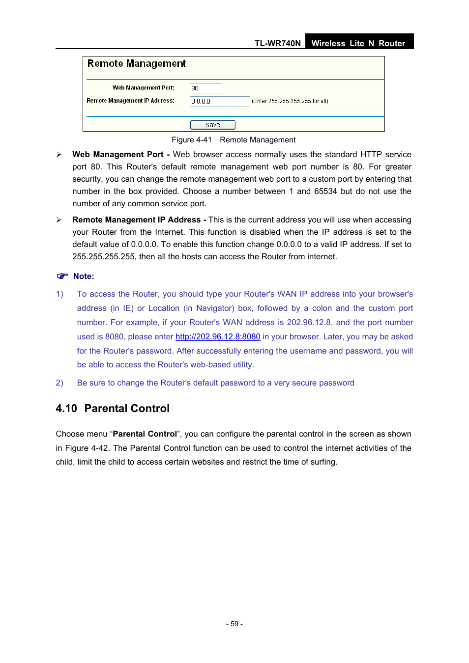 10 parental control | TP-Link TL-WR740N User Manual | Page 66 / 109