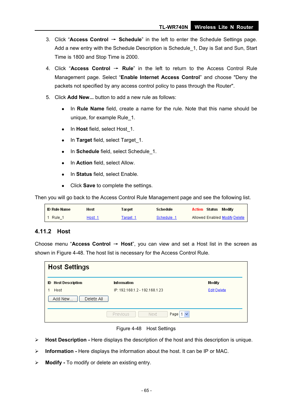 2 host | TP-Link TL-WR740N User Manual | Page 72 / 109