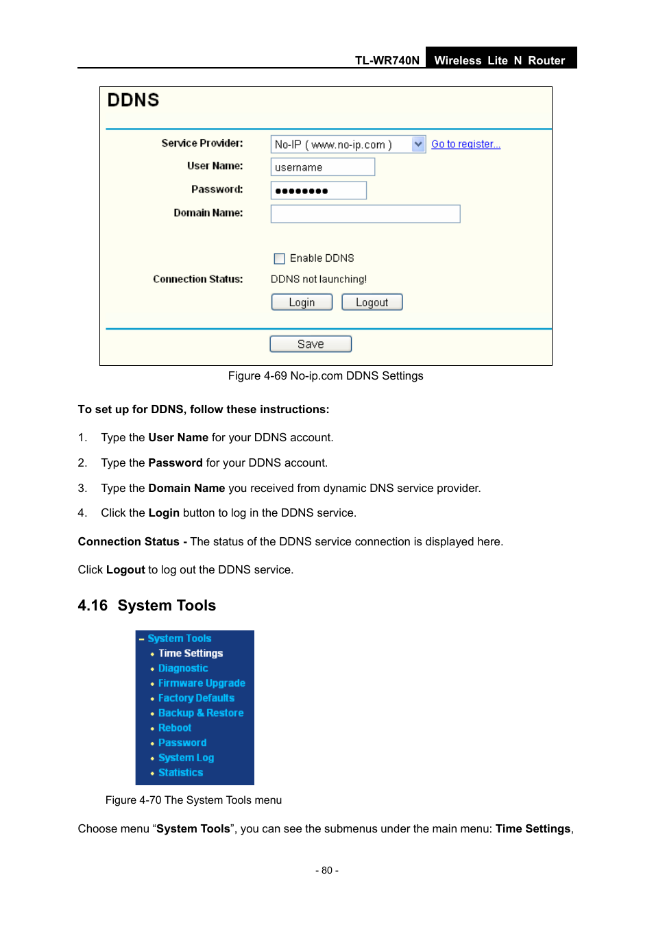 16 system tools | TP-Link TL-WR740N User Manual | Page 87 / 109
