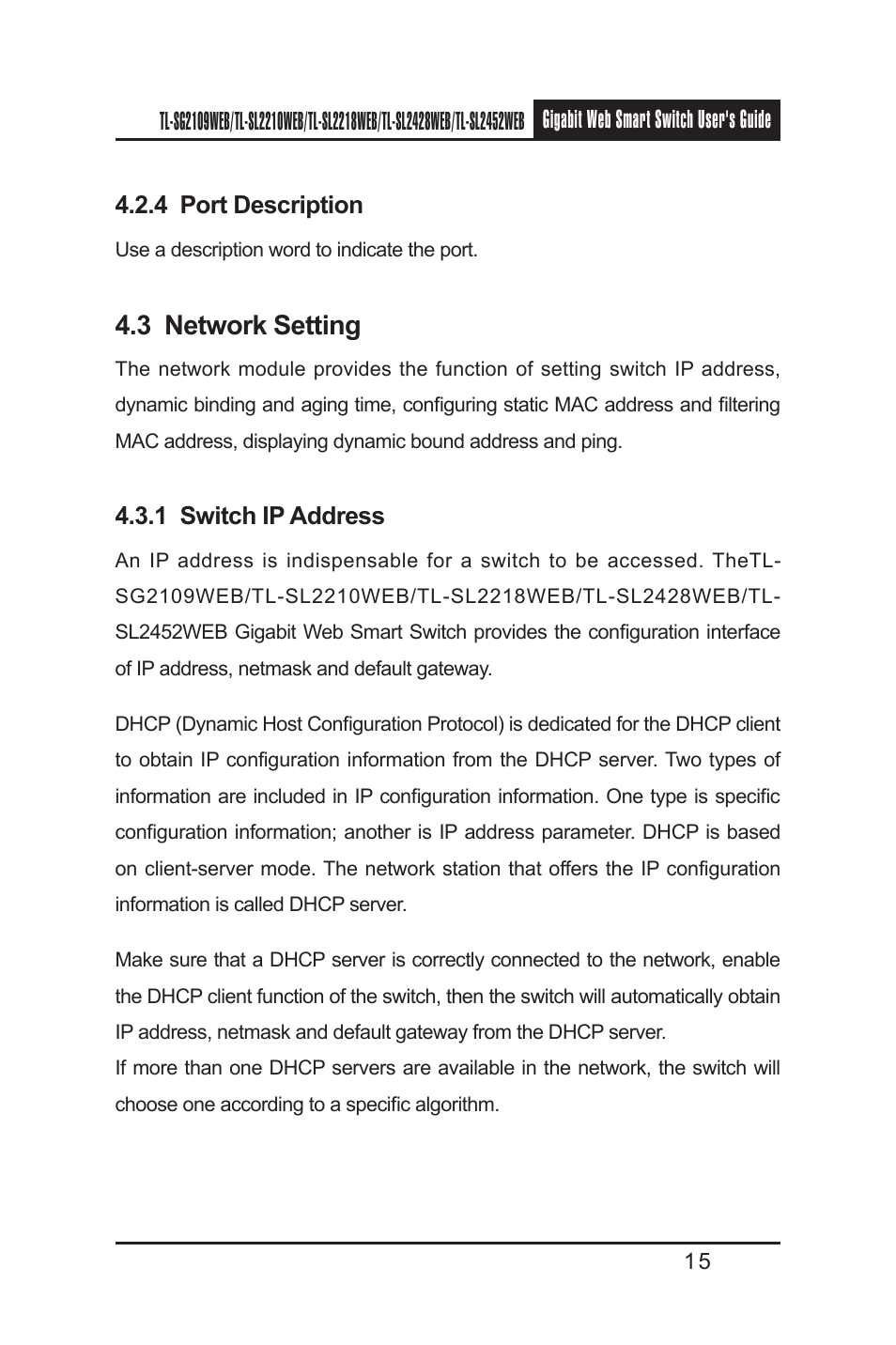 3 network setting | TP-Link TL-SL2210WEB User Manual | Page 22 / 75