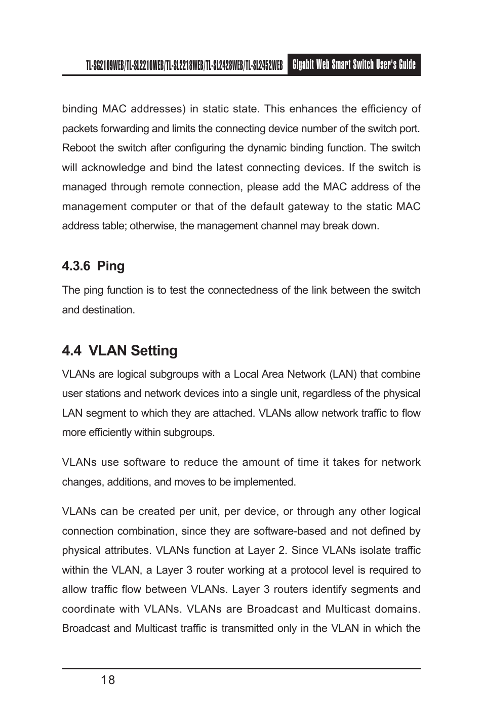 4 vlan setting | TP-Link TL-SL2210WEB User Manual | Page 25 / 75
