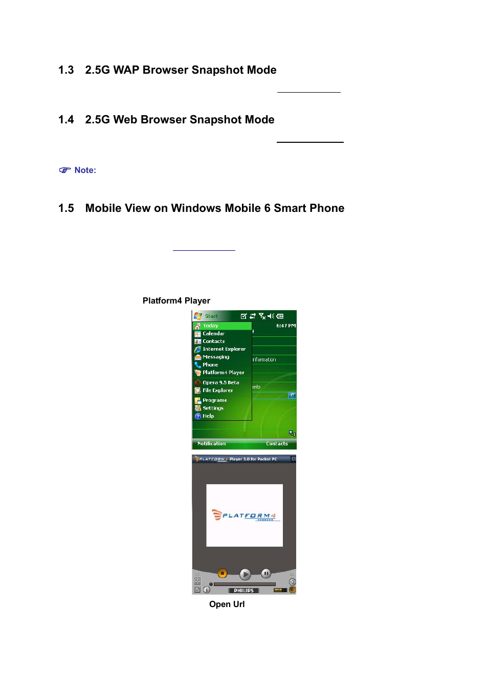 3 2.5g wap browser snapshot mode, 4 2.5g web browser snapshot mode, 5 mobile view on windows mobile 6 smart phone | TP-Link TL-SC3130 User Manual | Page 6 / 9