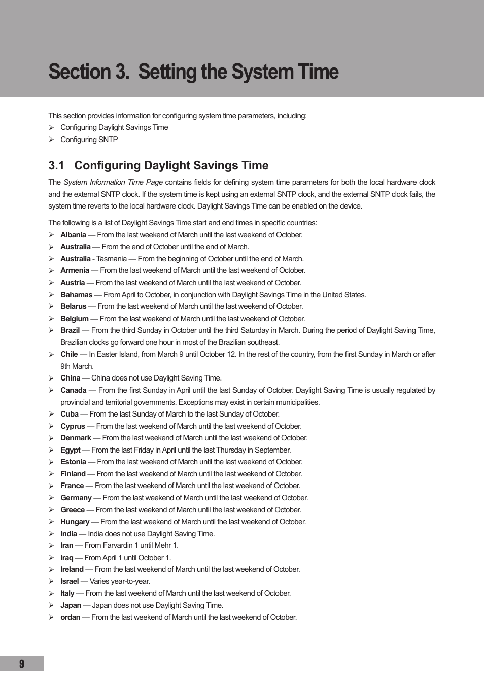 Section 3. setting the system time, 1 configuring daylight savings time | TP-Link TL-SG3109 User Manual | Page 16 / 120