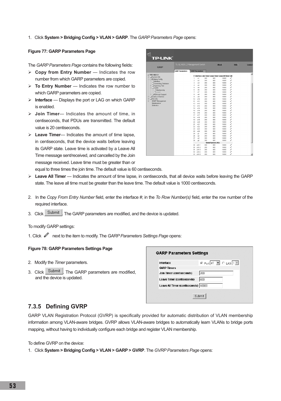 5 defining gvrp | TP-Link TL-SG3109 User Manual | Page 60 / 120