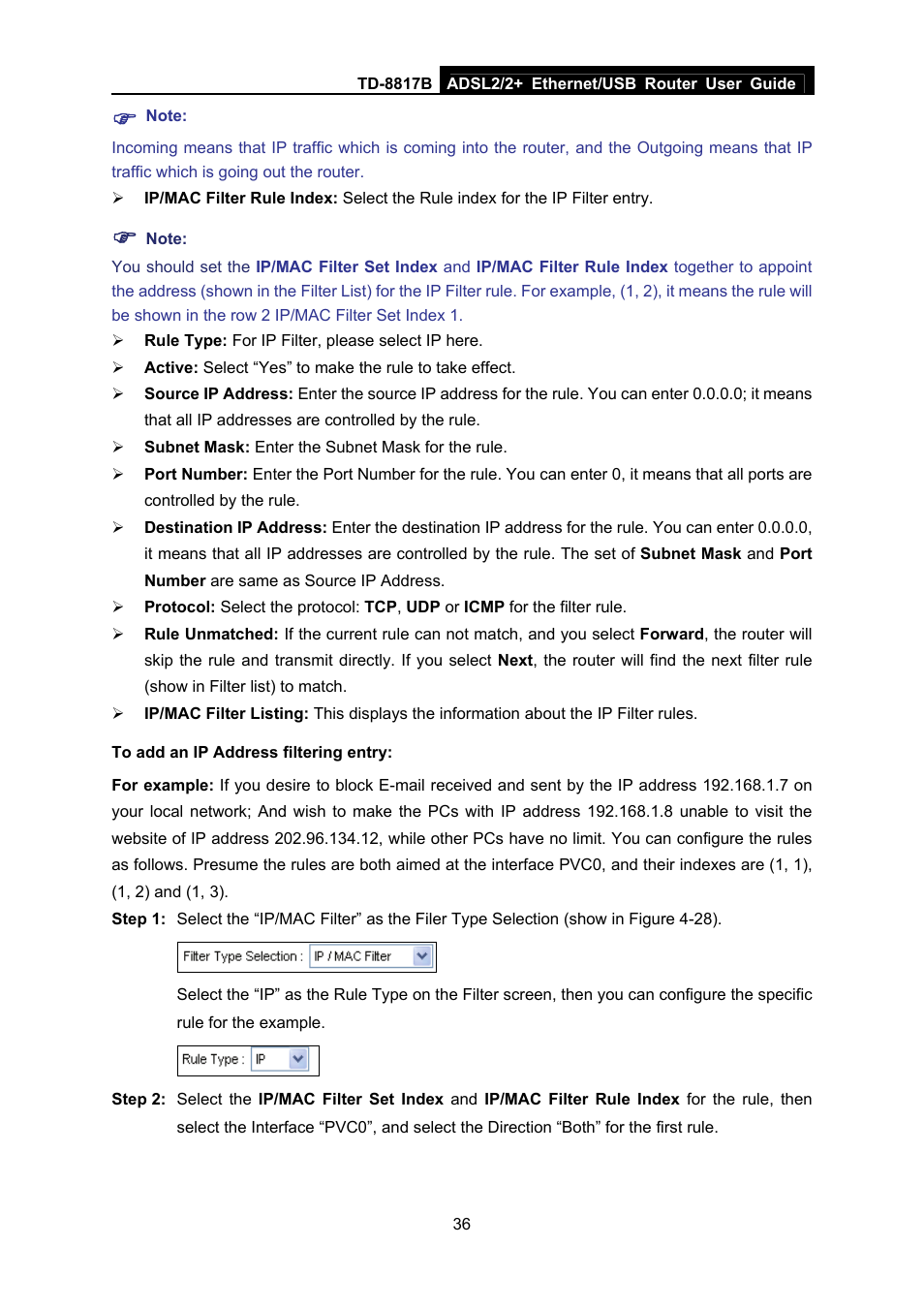 TP-Link ADSL2/2+ ETHERNET/USB ROUTER TD-8817B User Manual | Page 42 / 57