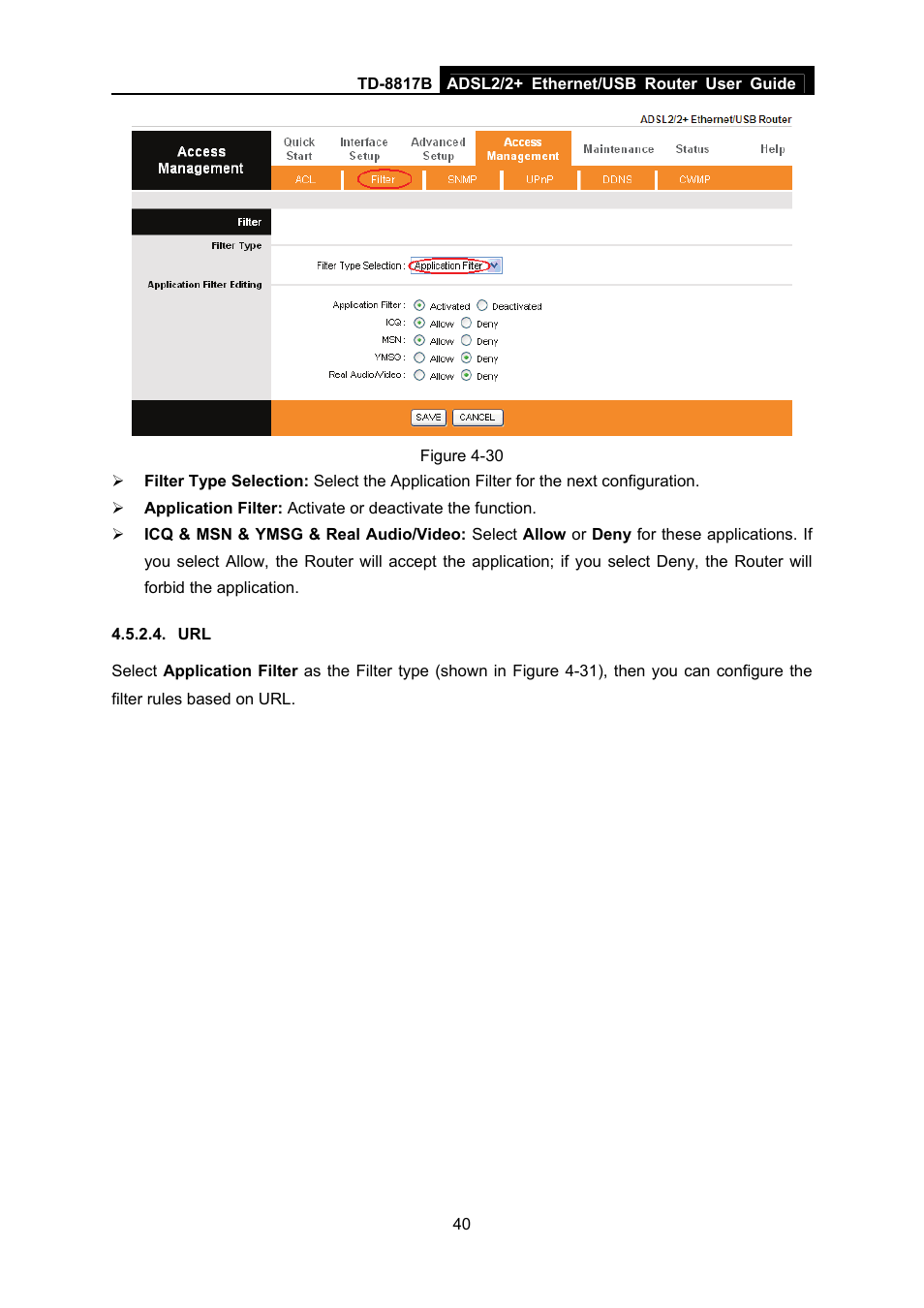 TP-Link ADSL2/2+ ETHERNET/USB ROUTER TD-8817B User Manual | Page 46 / 57