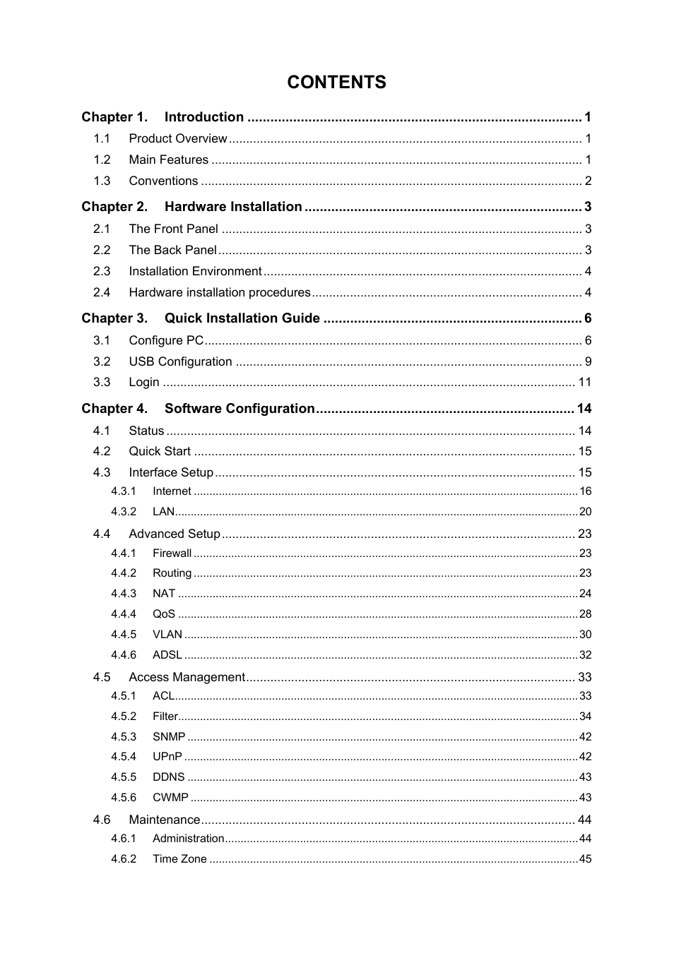 TP-Link ADSL2/2+ ETHERNET/USB ROUTER TD-8817B User Manual | Page 5 / 57