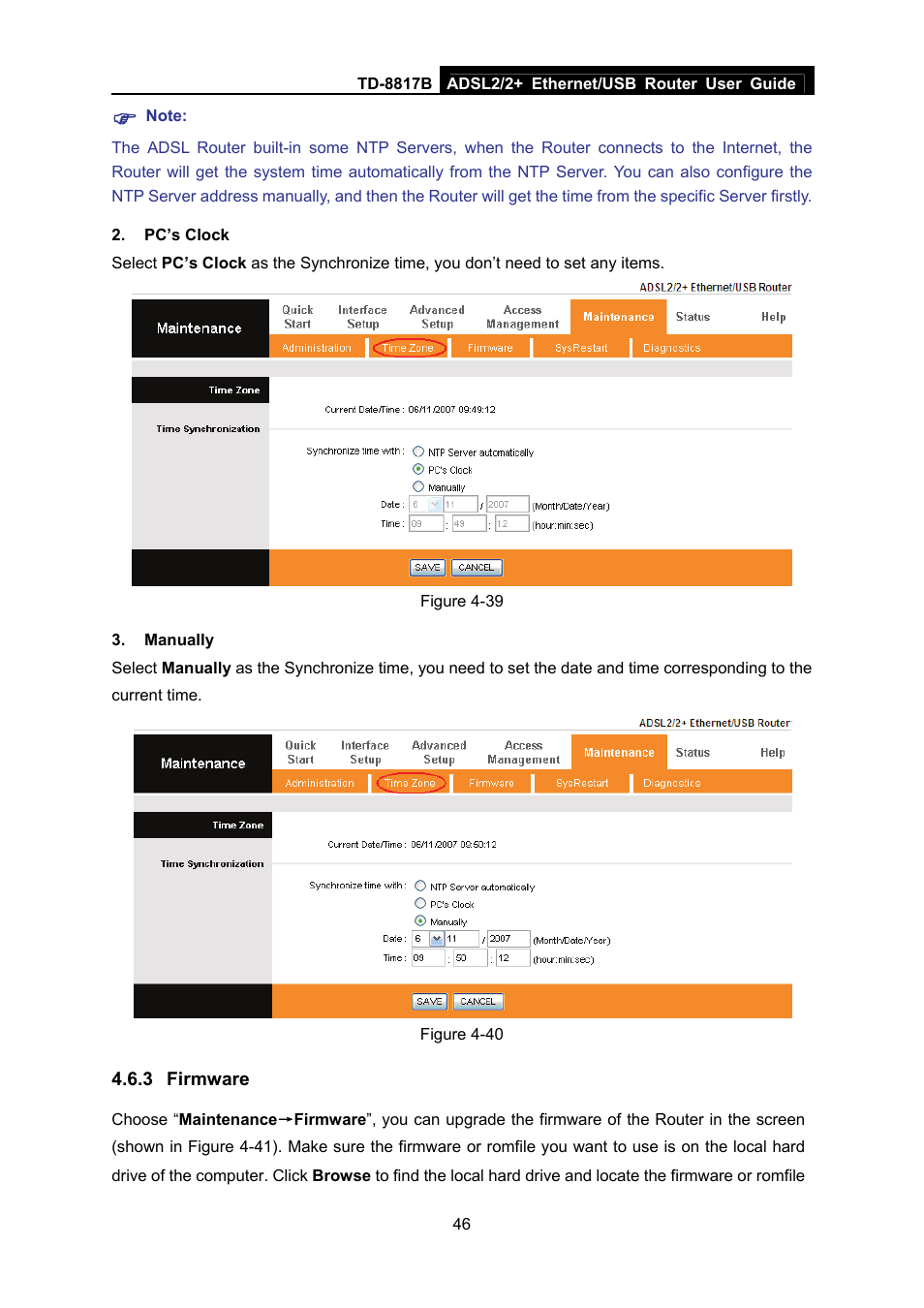 3 firmware, Firmware | TP-Link ADSL2/2+ ETHERNET/USB ROUTER TD-8817B User Manual | Page 52 / 57