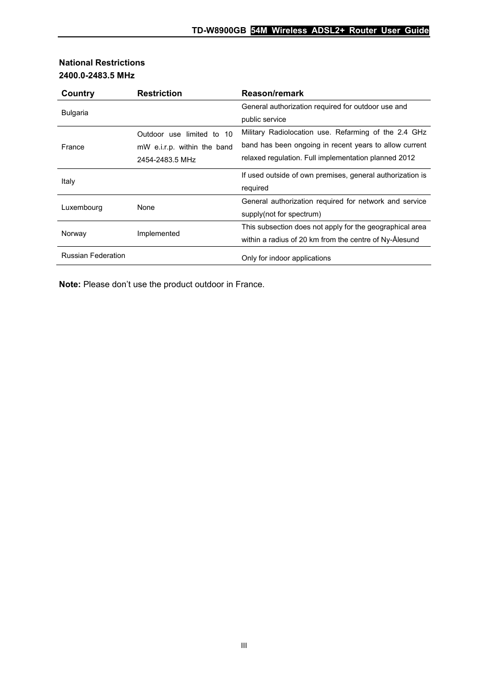 TP-Link TD-W8900GB User Manual | Page 4 / 88