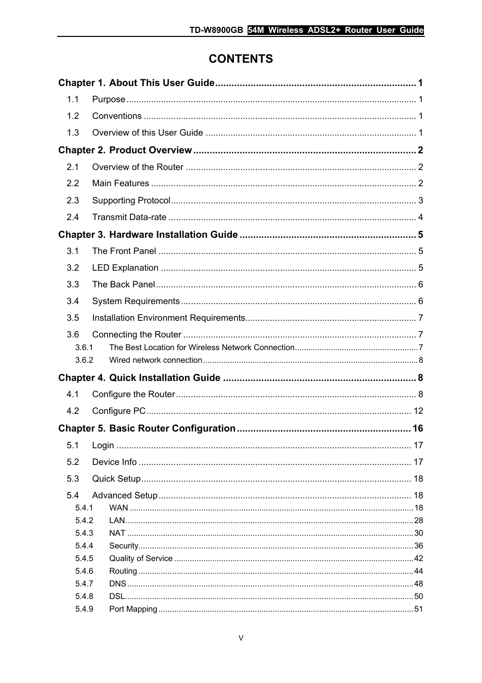 TP-Link TD-W8900GB User Manual | Page 6 / 88
