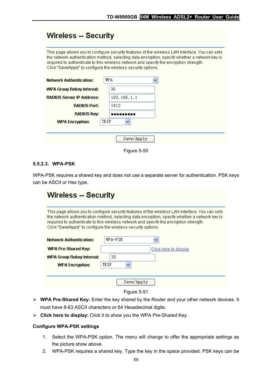 Wpa-psk | TP-Link TD-W8900GB User Manual | Page 66 / 88