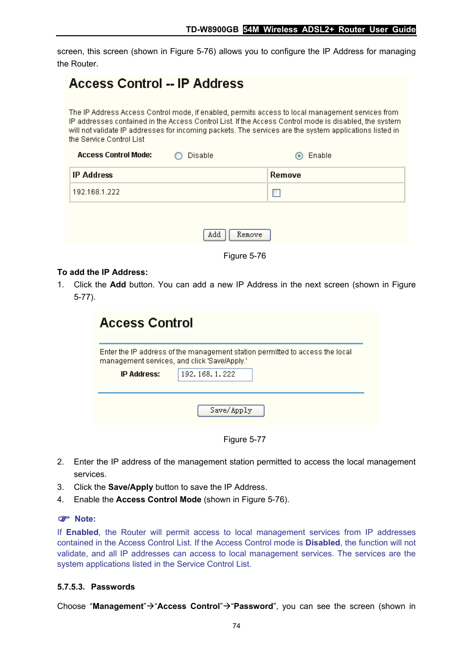 Passwords | TP-Link TD-W8900GB User Manual | Page 81 / 88