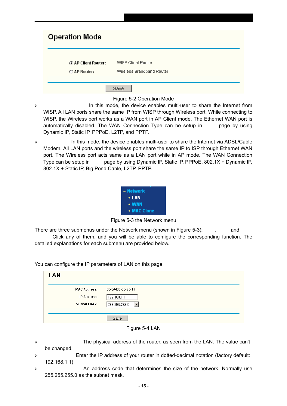 5 network, 1 lan, Network | TP-Link TL-WR543G User Manual | Page 24 / 81