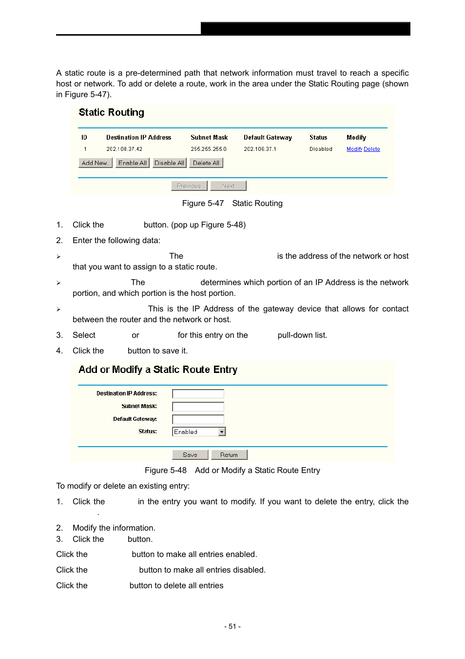 10 static routing, Static routing | TP-Link TL-WR543G User Manual | Page 60 / 81