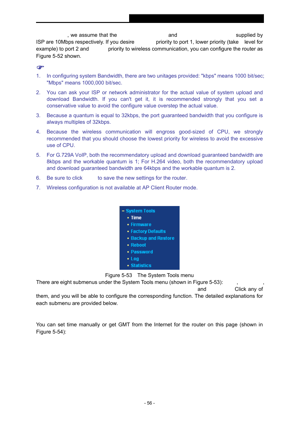 13 system tools, 1 time, System tools | Time | TP-Link TL-WR543G User Manual | Page 65 / 81